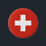 Schweizer Flagge, Flagge der Schweiz Button<br><div class="desc">Schweizer Flagge,  Flagge der Schweiz Schaltfläche/Abzeichen von World Flags United.</div>