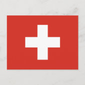 Schweizer Flagge, Flagge der Schweiz Postkarte (Vorderseite)