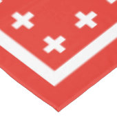 Schweizer Flagge - Flagge von der Schweiz Tischdecke (Schrägansicht)