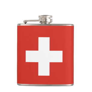 Schweizer Flagge Flasche Flachmann