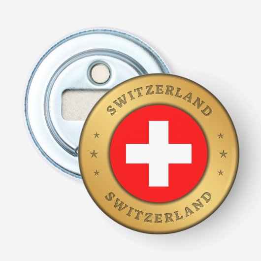 Schweizer Flagge Flaschenöffner (Vorderseite)