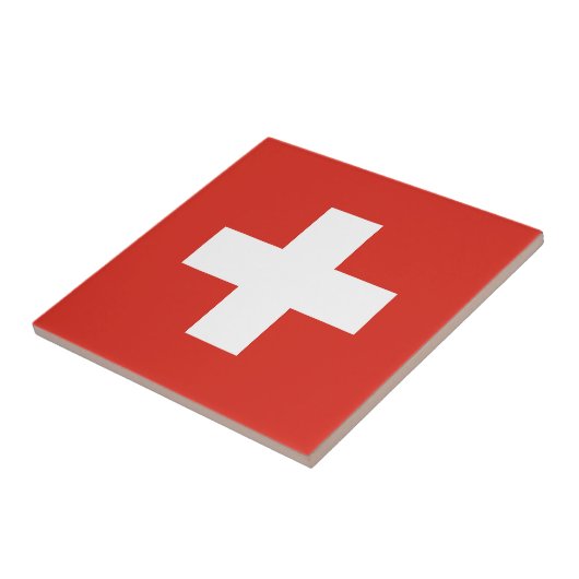 Schweizer Flagge Fliese (Seite)