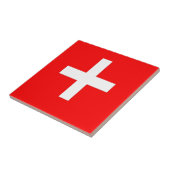 Schweizer Flagge Fliese (Seite)
