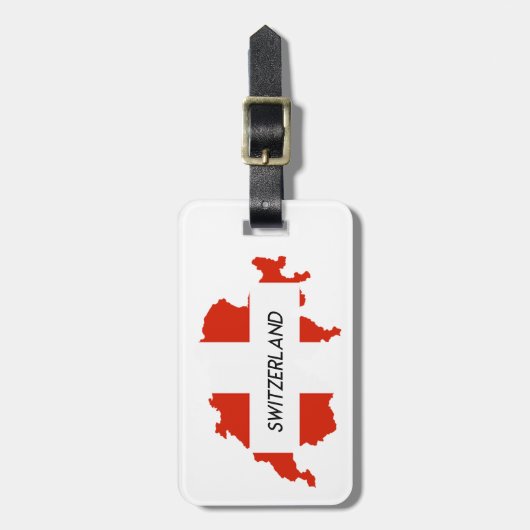 Schweizer Flagge Gepäckanhänger (Vorderseite vertikal)