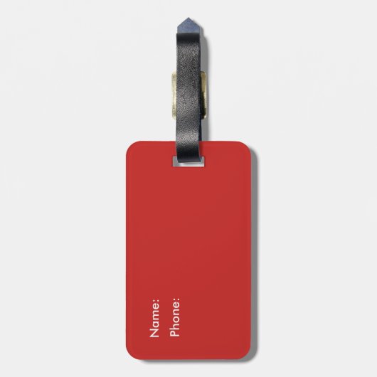 Schweizer Flagge Gepäckanhänger (Rückseite vertikal)