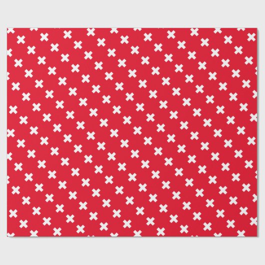 Schweizer Flagge Geschenkpapier (Flach)