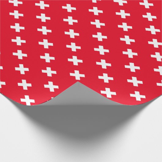 Schweizer Flagge Geschenkpapier (Ecke)