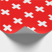Schweizer Flagge Geschenkpapier (Ecke)