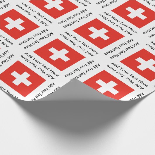 Schweizer Flagge Geschenkpapier (Ecke)