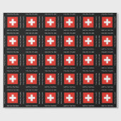 Schweizer Flagge Geschenkpapier (Flach)