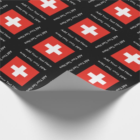 Schweizer Flagge Geschenkpapier (Ecke)