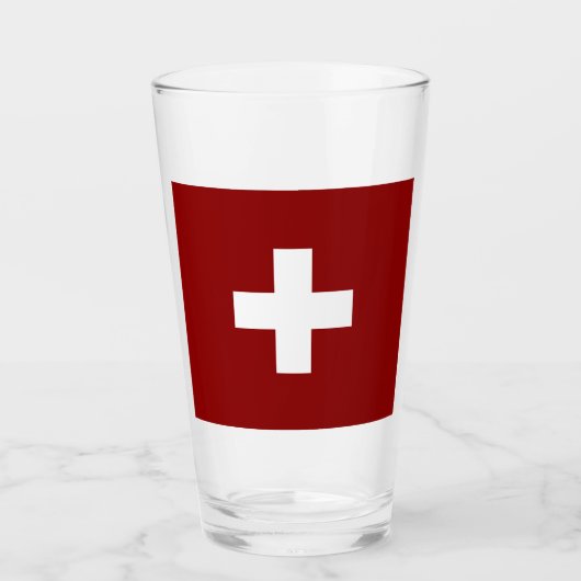 Schweizer Flagge Glas (Vorderseite)