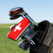 Schweizer Flagge Golf Headcover (In Situ)