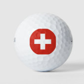 Schweizer Flagge Golfball (Vorderseite)