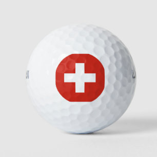 Schweizer Flagge Golfball