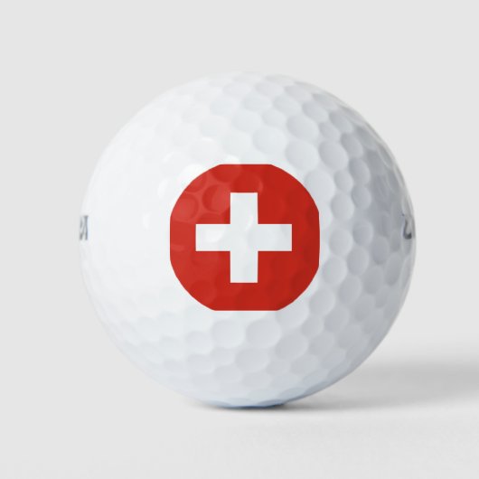 Schweizer Flagge Golfball (Vorderseite)