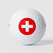 Schweizer Flagge Golfball (Vorderseite)