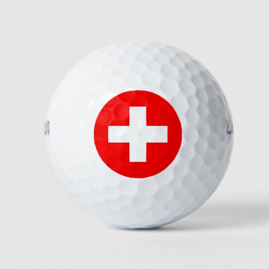 Schweizer Flagge Golfball (Vorderseite)