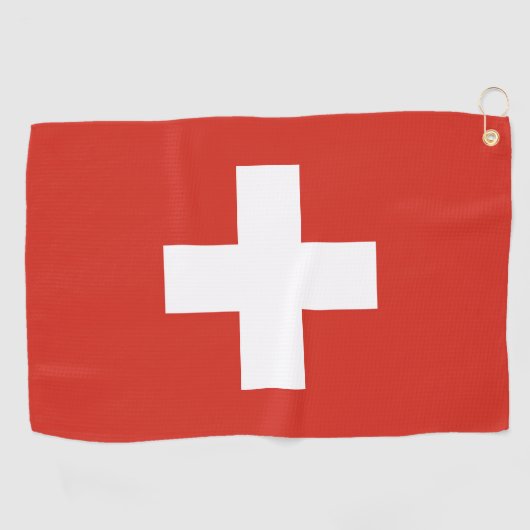 Schweizer Flagge Golfhandtuch (Horizontal)