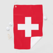 Schweizer Flagge Golfhandtuch (Insitu)