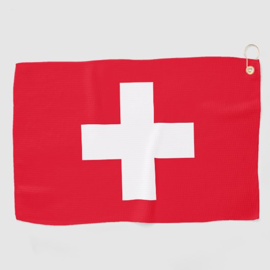 Schweizer Flagge Golfhandtuch (Horizontal)