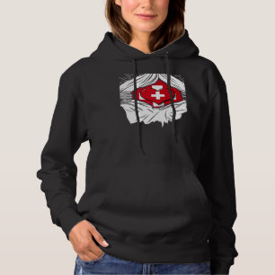 Schweizer Flagge Heimat der Schweiz   Hoodie