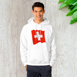 Schweizer Flagge Herren Hoodie