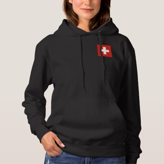 Schweizer Flagge Hoodie (Vorderseite)