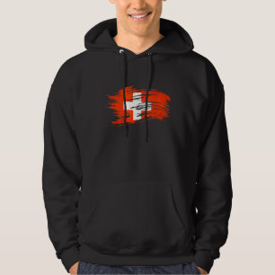 Schweizer Flagge Hoodie