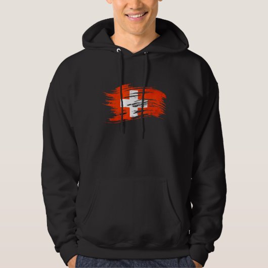 Schweizer Flagge Hoodie (Vorderseite)