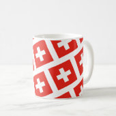 Schweizer Flagge I Liebe Schweiz Kaffeetasse (VorderseiteRechts)