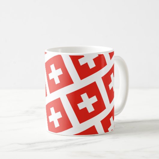 Schweizer Flagge I Liebe Schweiz Kaffeetasse (VorderseiteRechts)