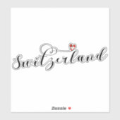 Schweizer Flagge im Herzen, Schweiz Aufkleber (Blatt)