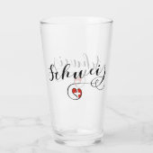 Schweizer Flagge im Herzen, Schweiz, Schweiz Glas (Rückseite)