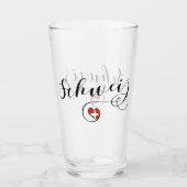 Schweizer Flagge im Herzen, Schweiz, Schweiz Glas (Vorderseite)