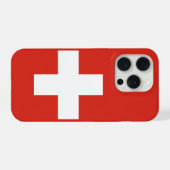 Schweizer Flagge iPhone Hülle (Rückseite (Horizontal))