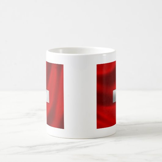 Schweizer Flagge Kaffeetasse (Mittel)