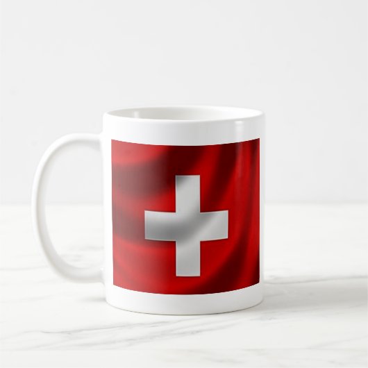 Schweizer Flagge Kaffeetasse (Links)