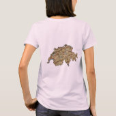 Schweizer Flagge + Karte + Text-T - Shirt (Rückseite)