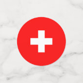 Schweizer Flagge Konfetti (Klein Vorderseite)