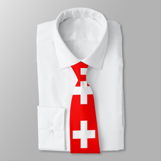 Schweizer Flagge Krawatte (Gebunden)