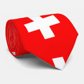 Schweizer Flagge Krawatte (Gerollt)