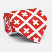 Schweizer Flagge Krawatte (Gerollt)