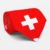 Schweizer Flagge Krawatte (Gerollt)