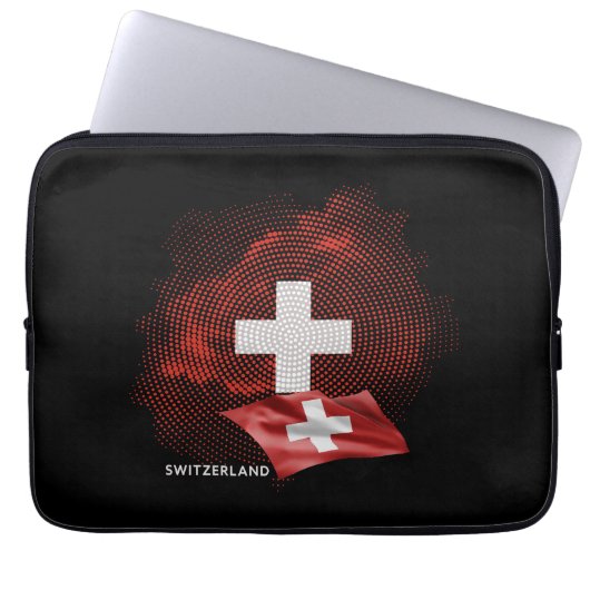 Schweizer Flagge Laptopschutzhülle (Vorderseite)