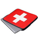 Schweizer Flagge Laptopschutzhülle (Vorne Knopf)