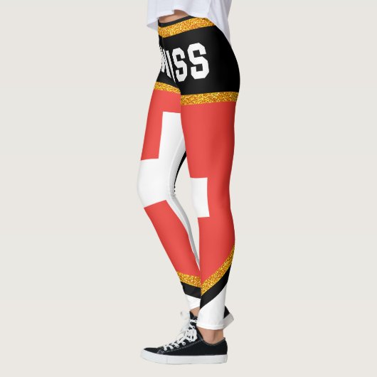 Schweizer Flagge Leggings (Links)