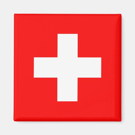 Schweizer Flagge Magnet (Vorne)