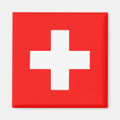 Schweizer Flagge Magnet (Vorne)