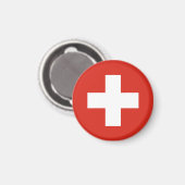 Schweizer Flagge Magnet (Vorderseite/Rückseite)